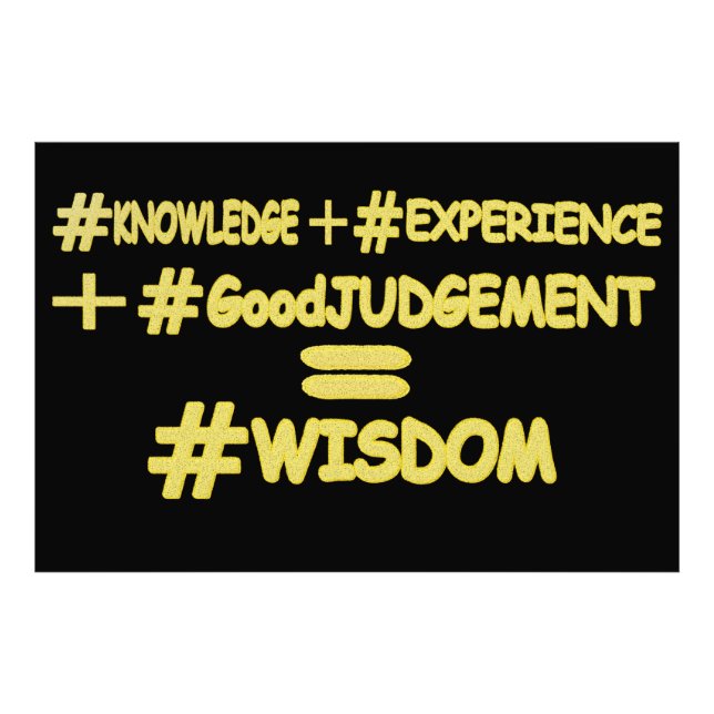 "WISDOM EQUATION" Cute Expression Design. Buy Now Photo Print (Front)