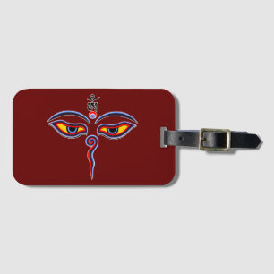 Wisdom Eyes Of Buddha - Bodhnath temple eyes Luggage Tag