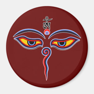 Wisdom Eyes Of Buddha - Bodhnath temple eyes Magnet