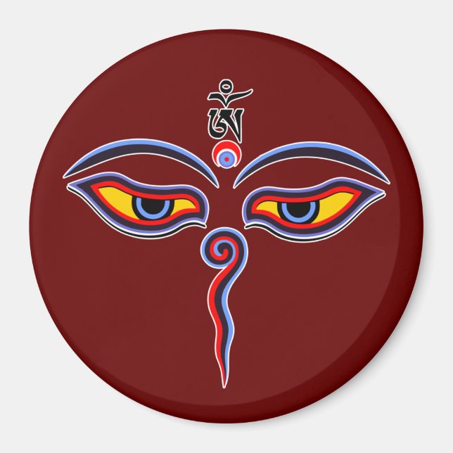 Wisdom Eyes Of Buddha - Bodhnath temple eyes Magnet (Front)