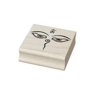 Wisdom Eyes Of Buddha - Bodhnath temple eyes Rubber Stamp