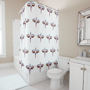 Wisdom Eyes Of Buddha - Bodhnath temple eyes Shower Curtain