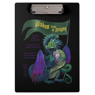 Wisdom from a Dragon Clipboard