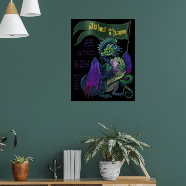 Wisdom from a Dragon Poster Print (Living Room 1)