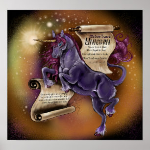 Wisdom from a Unicorn, Poster Print