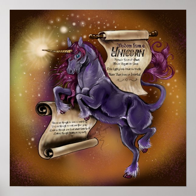 Wisdom from a Unicorn, Poster Print (Front)