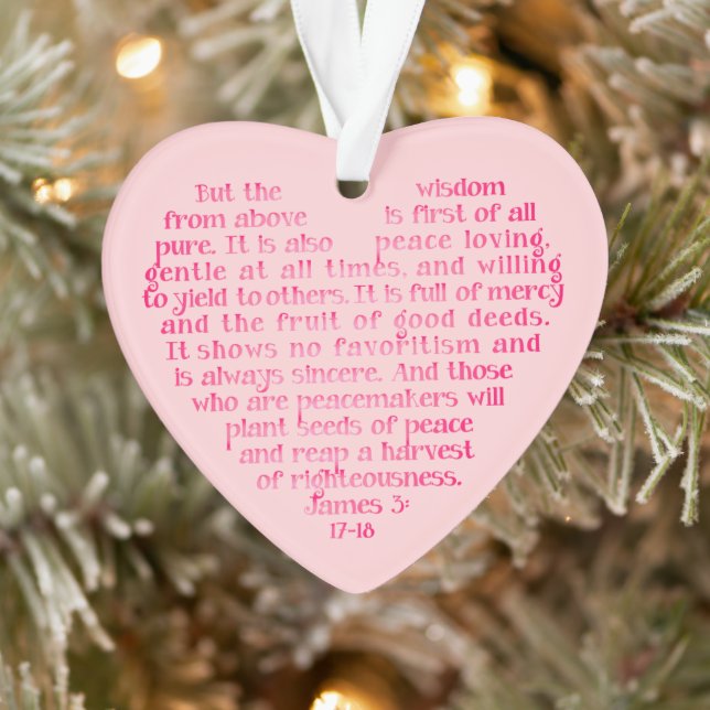 Wisdom from Above Personalised Scripture Ornament (Tree)