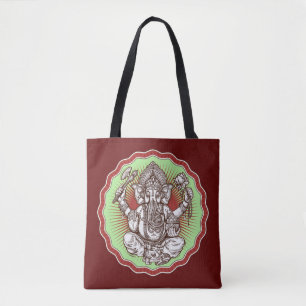 Wisdom Ganapati India Hindu Lord Ganesha Elephant Tote Bag