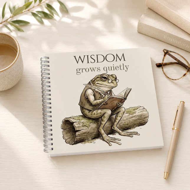 “Wisdom Grows Quietly” Journal Spiral Notebook (Creator Uploaded)