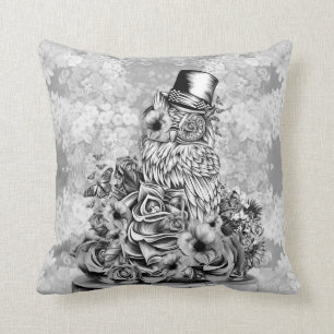 Wisdom in nature floral owl cushion