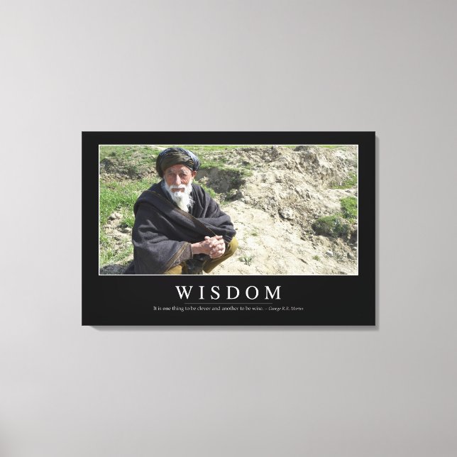 Wisdom: Inspirational Quote 1 Canvas Print (Front)