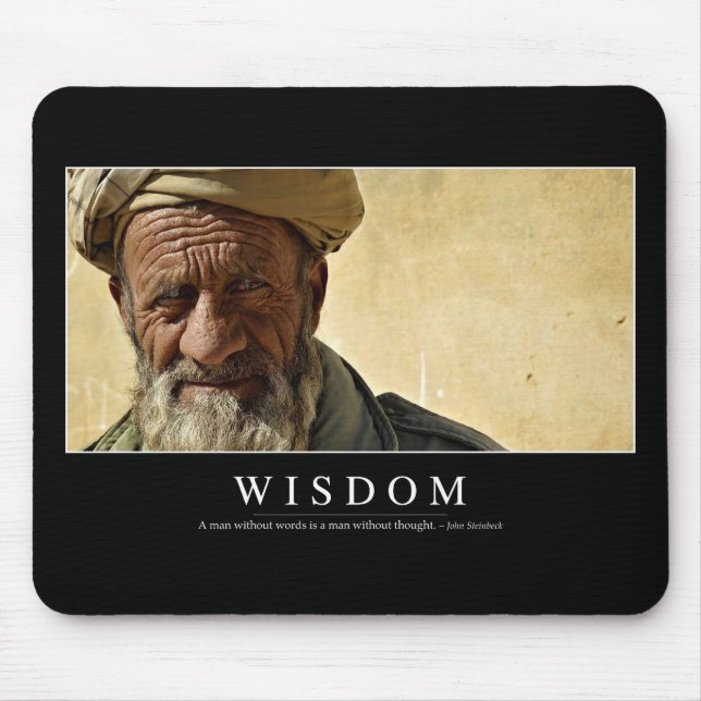 Wisdom: Inspirational Quote 2 Mouse Mat (Front)