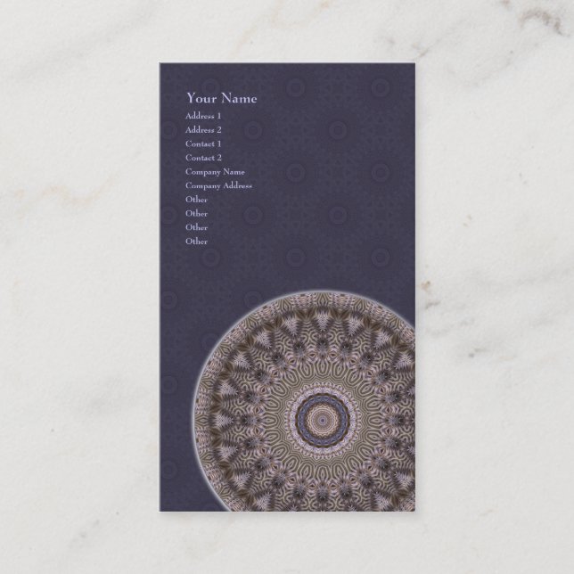 Wisdom Mandala • Vertical Business Card (Front)