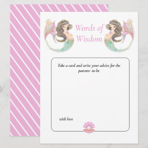 Wisdom Mermaid baby shower under the sea Invitation