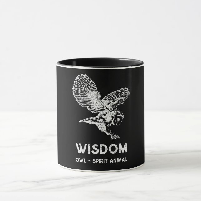 Wisdom owl spirit animal mug (Center)