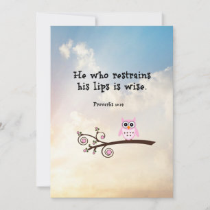 Wisdom - Proverbs 10:19 Card