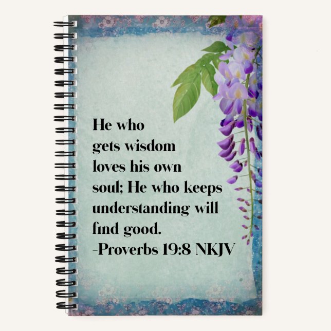 Wisdom - Proverbs 19:8 - Bible Study Notebook (Front)
