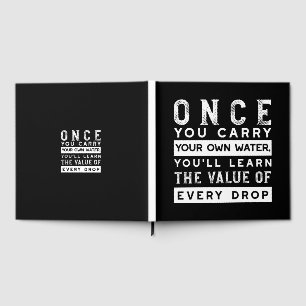 Wisdom Quote Design - Value of Every Drop Guest Book