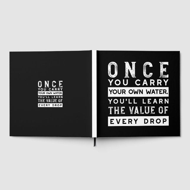 Wisdom Quote Design - Value of Every Drop Guest Book (Full)