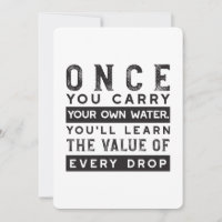 Wisdom Quote Design - Value of Every Drop