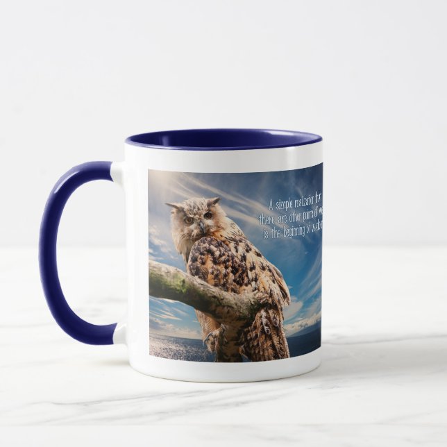 Wisdom Quote Owl mugs (Left)