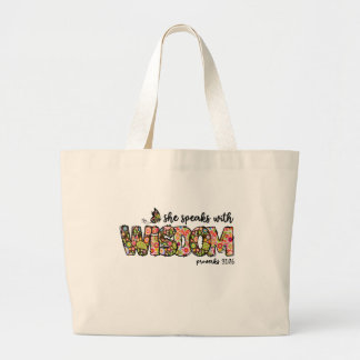 Wisdom totebag large tote bag