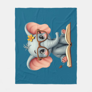 Wise Baby Elephant Fleece Blanket