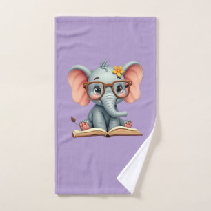 Wise Baby Elephant Hand Towel