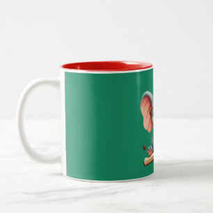 Wise Baby Elephant Two-Tone Coffee Mug