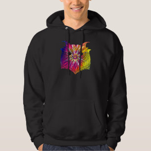 Wise Bird Forest Animal Predator Colourful Owl Hoodie