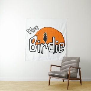 Wise birdie tapestry
