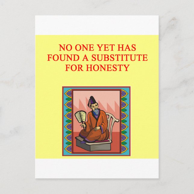 wise chinese proverb postcard (Front)