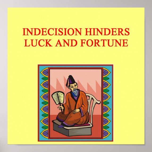 wise chinese proverb poster (Front)