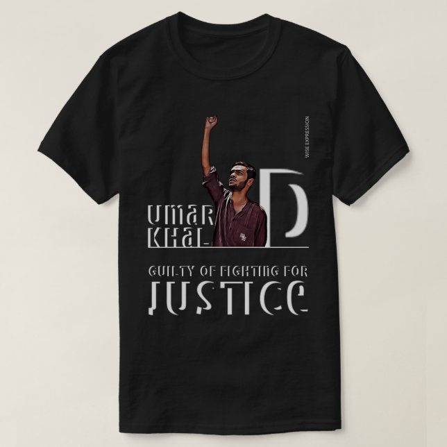 Wise Expression UMAR KHALID is MY HERO T-shirt (Design Front)