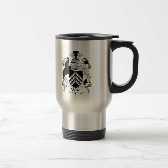Wise Family Crest Travel Mug (Right)