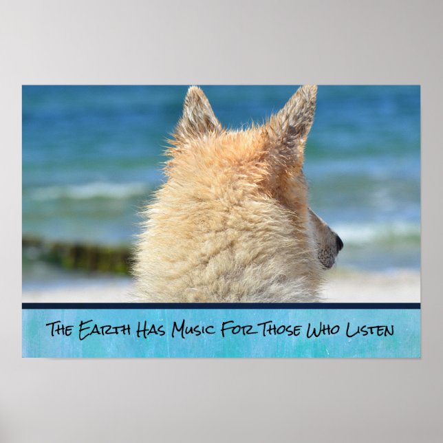 Wise Inspirational Quote With German Shepherd Pup Poster (Front)