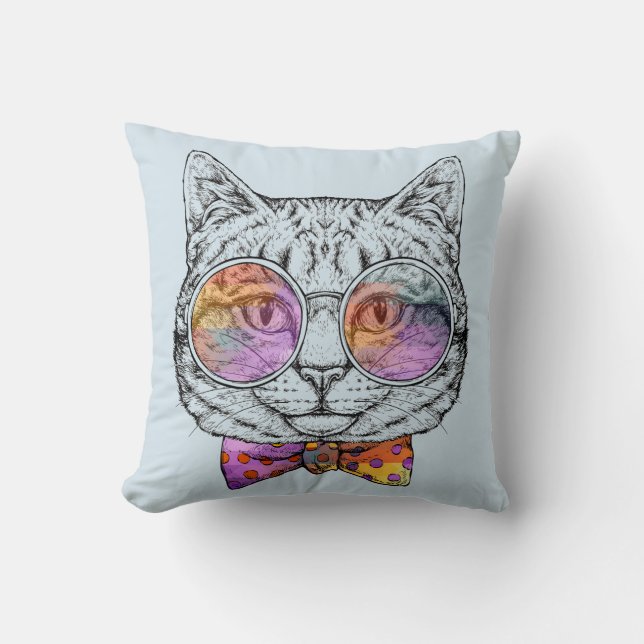 Wise Kitty Kat Cushion (Front)