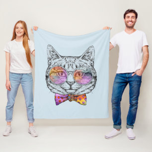 Wise Kitty Kat Fleece Blanket