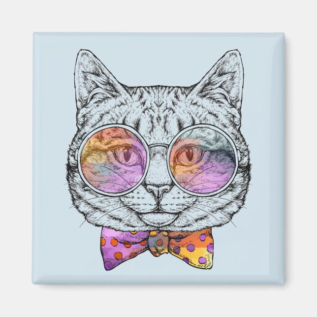 Wise Kitty Kat Magnet (Front)