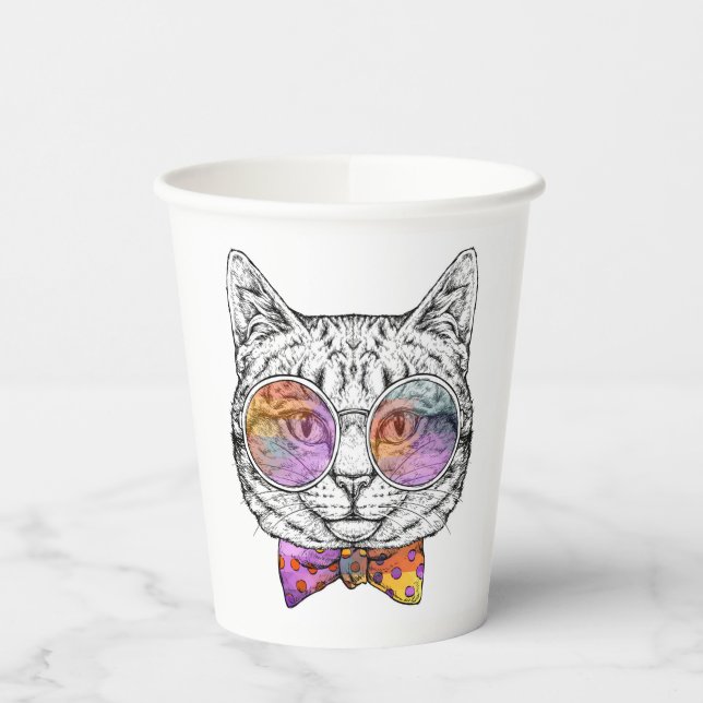 Wise Kitty Kat Paper Cups (Left)