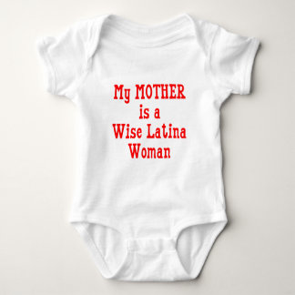 Wise Latina Mum (Red) Baby Bodysuit