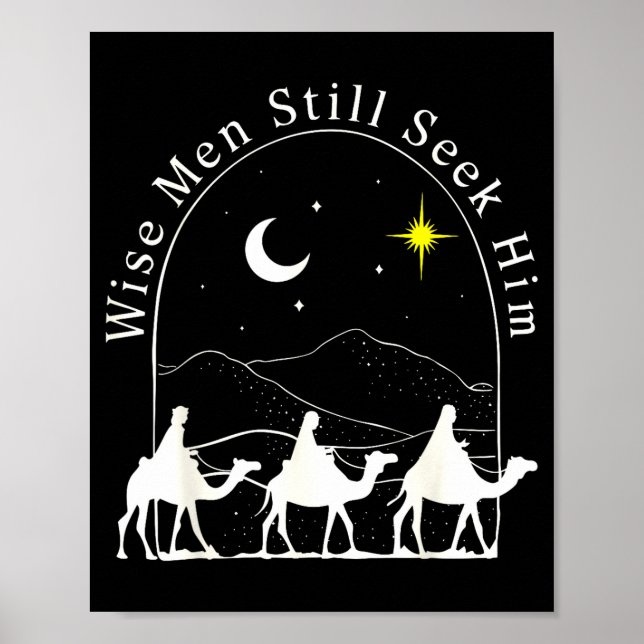Wise Men Christian Christmas Jesus Nativity Scene  Poster (Front)
