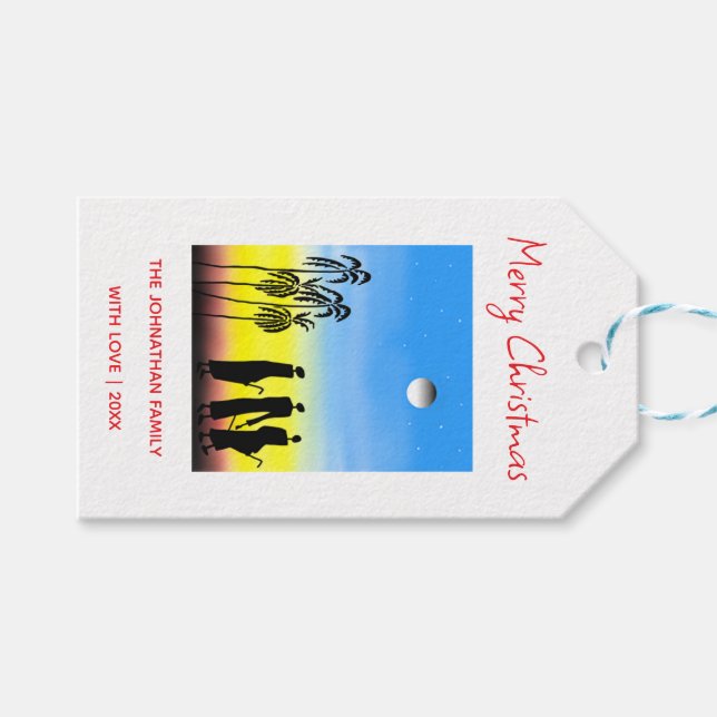 Wise Men Christmas Gift Tag (Front (Horizontal))