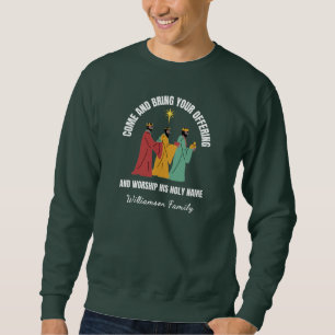 Wise Men Custom Family Christian Christmas Sweatshirt