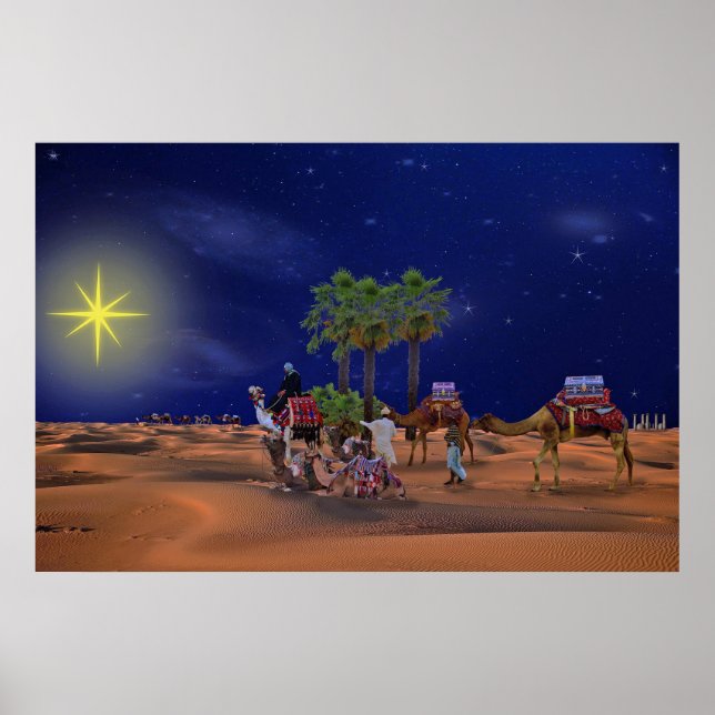 Wise Men Star Christmas Graphic Poster (Front)