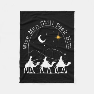 Wise Men Still Seek Him Christian Christmas Jesus  Fleece Blanket