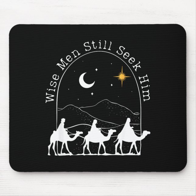 Wise Men Still Seek Him Christian Christmas Jesus  Mouse Mat (Front)