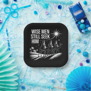 Wise Men Still Seek Him Christian Christmas Jesus Paper Plate