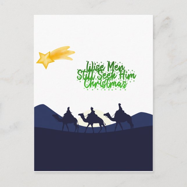 Wise Men Still Seek Him Christmas Postcard (Front)