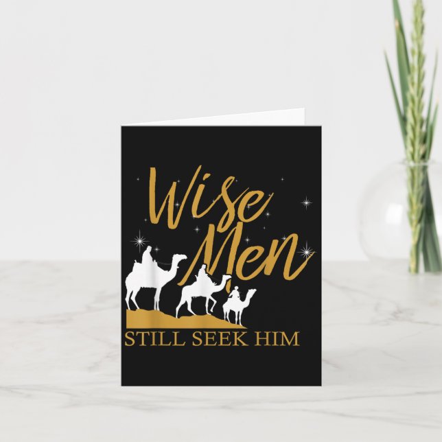Wise Men Still Seek Him Holy Bible Prayer T-shirt. Card (Front)
